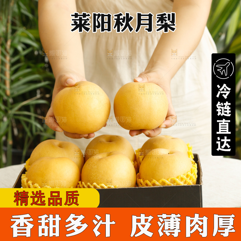 手里拿着一箱秋月梨