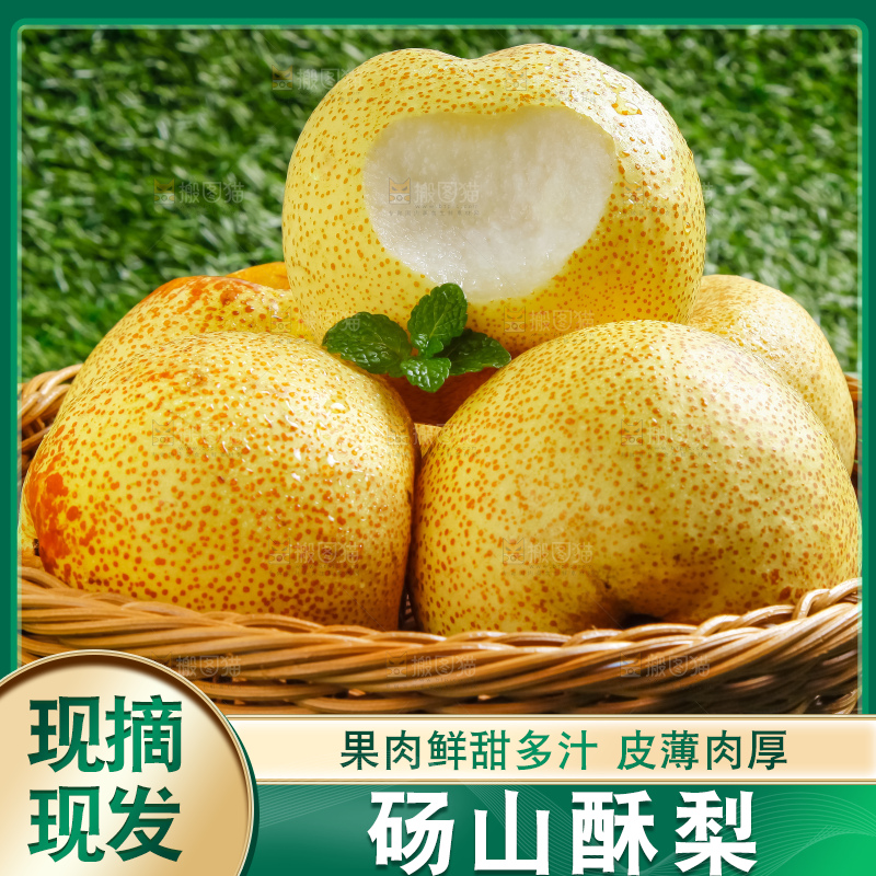 草地上的砀山梨
