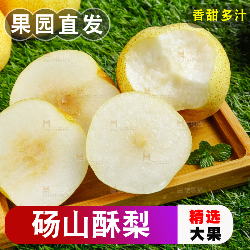 草地上的砀山梨
