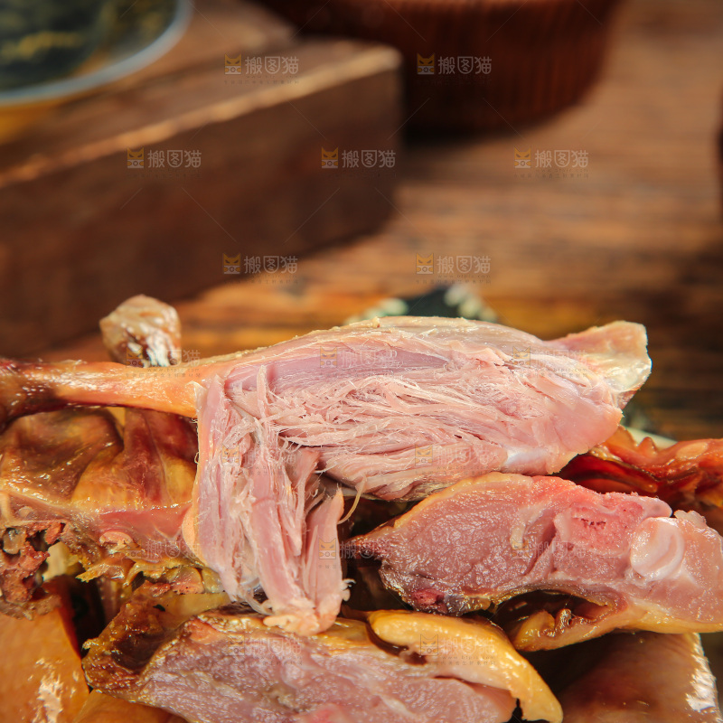 深底上的风干鸭