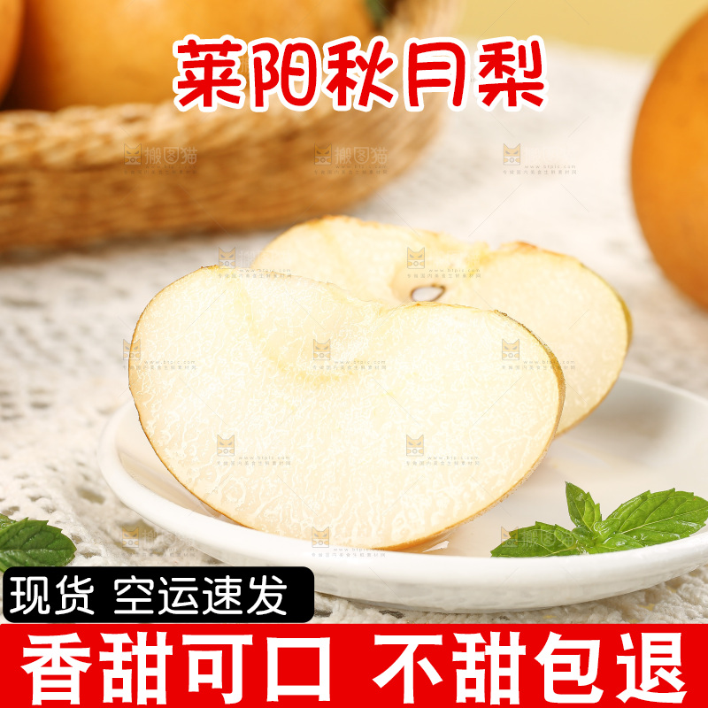 浅底上的秋月梨