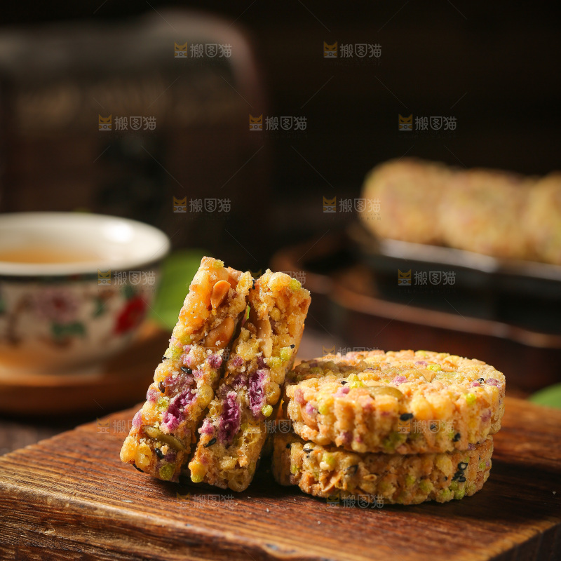 深底上的杂粮饼