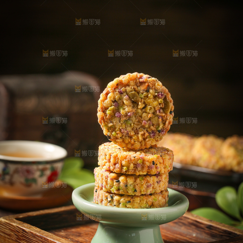深底上的杂粮饼