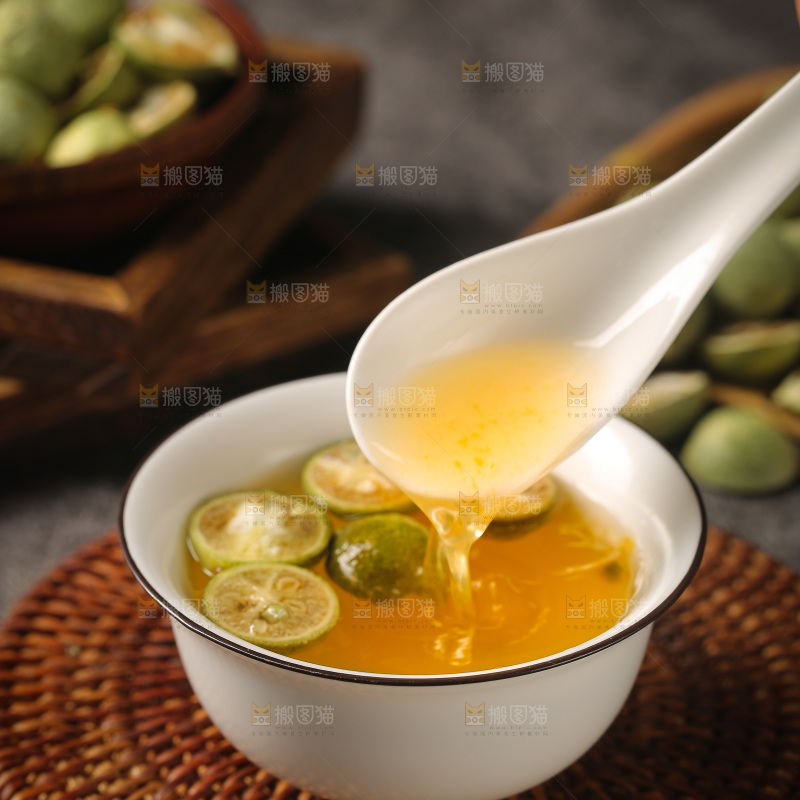 深底上的冻干小青桔