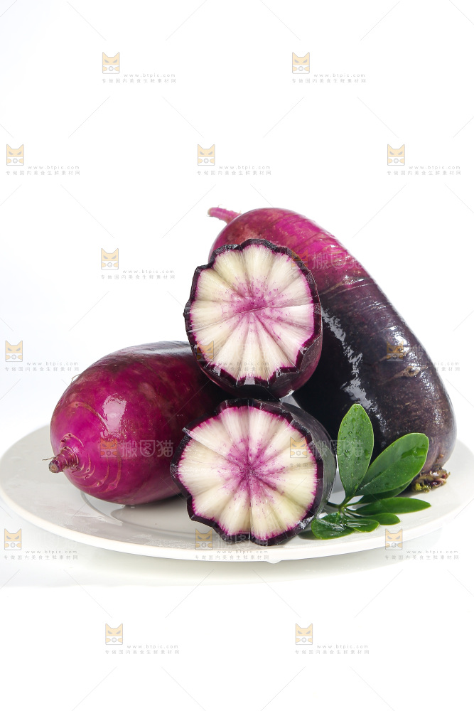 白底上的冰淇淋萝卜