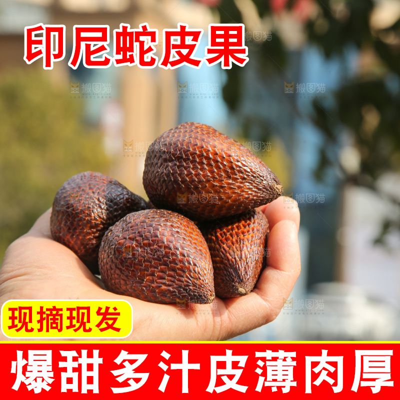 手里拿着蛇皮果