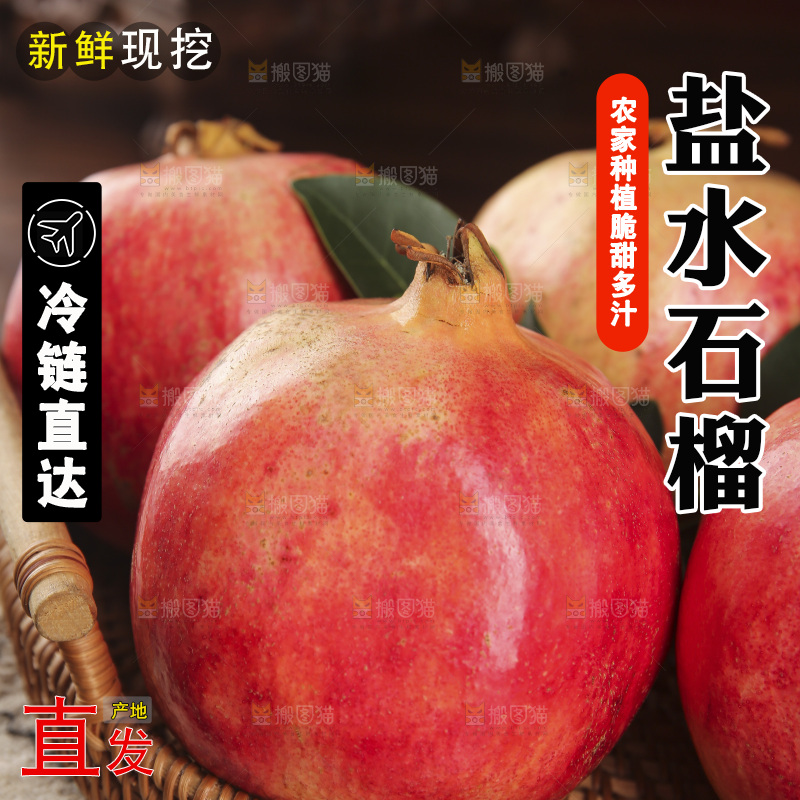深底上的盐水石榴