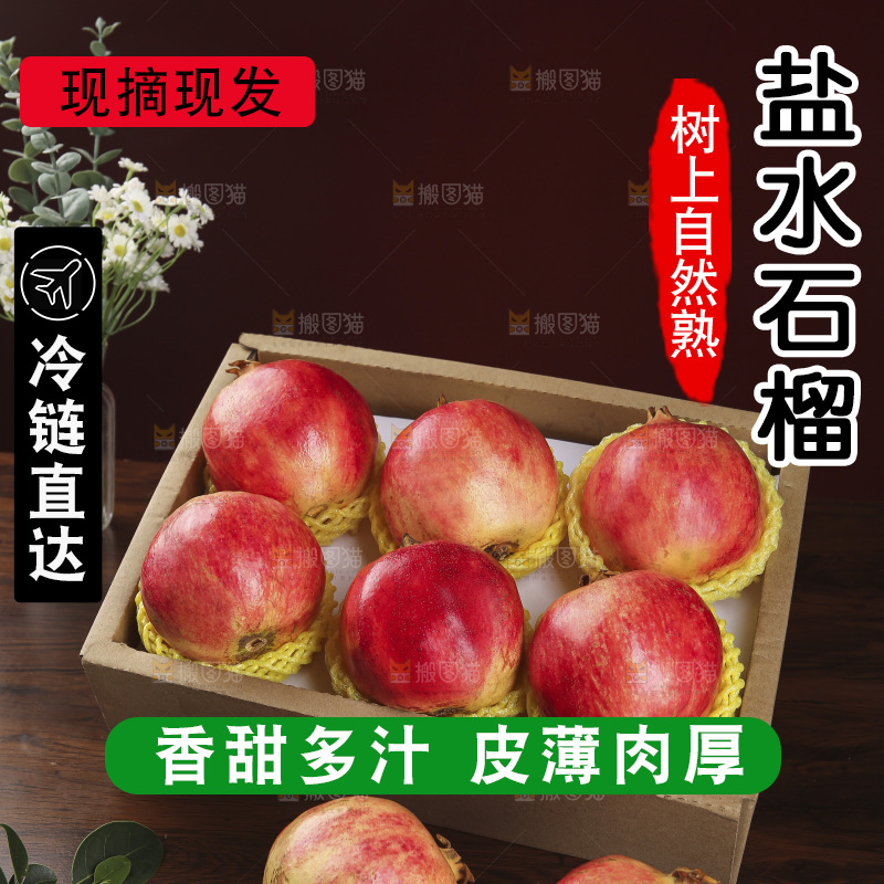 深底上的盐水石榴