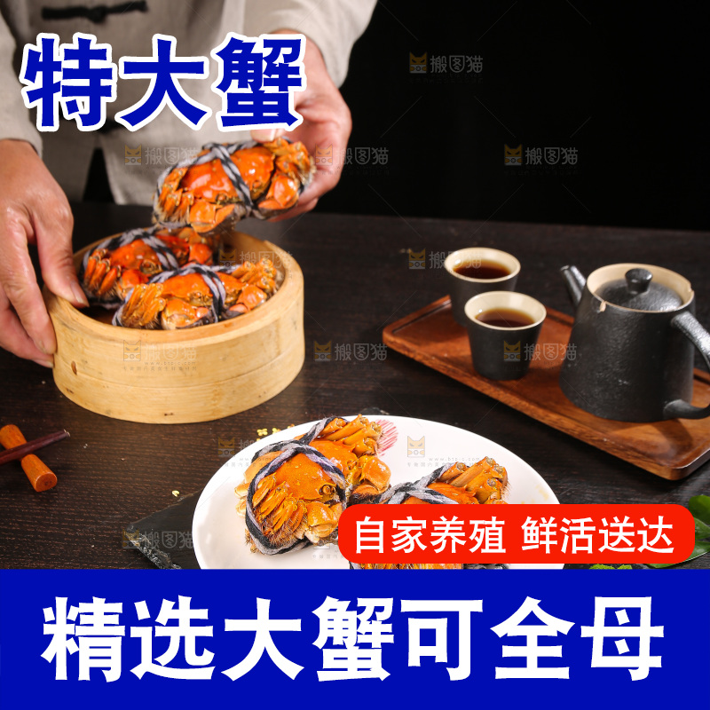 深底上的大闸蟹