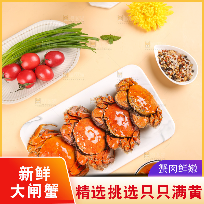 浅底上的大闸蟹