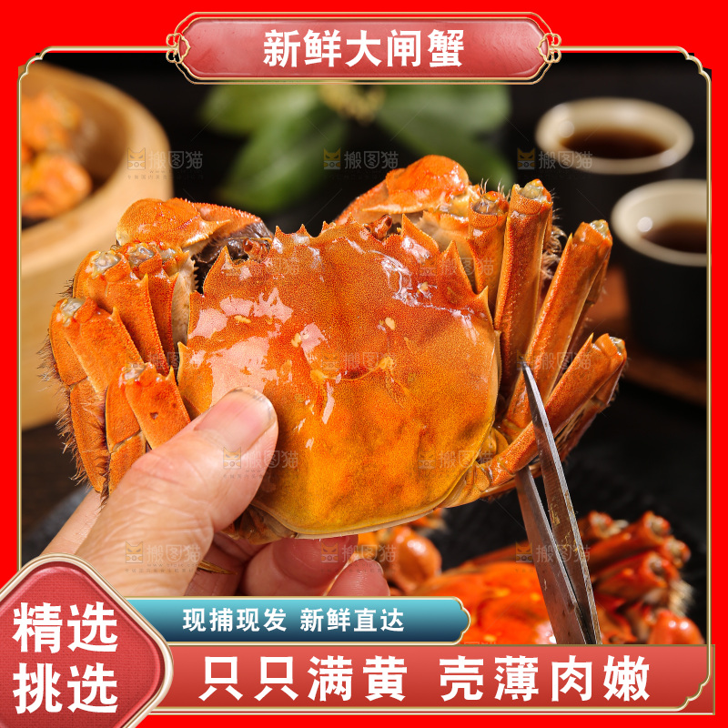 深底上的大闸蟹