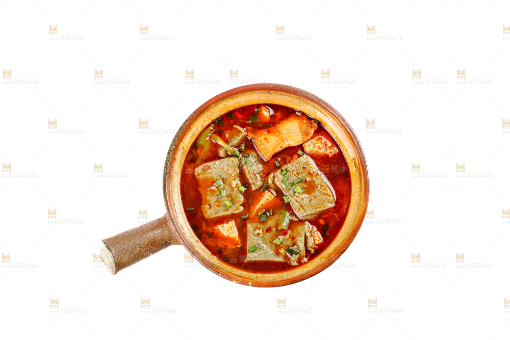 白底上的黑包浆豆腐