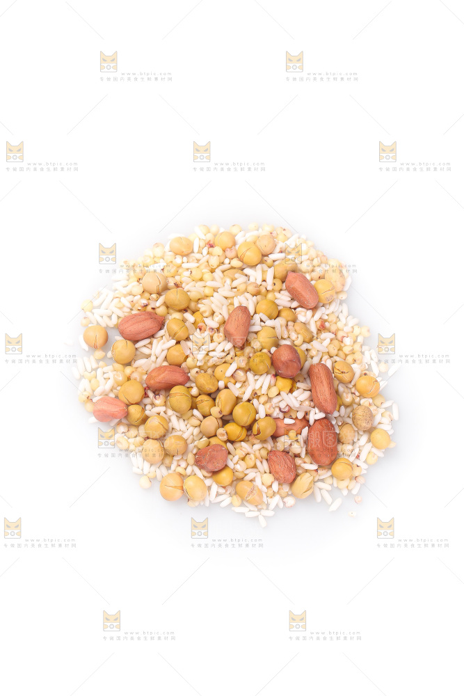 白底上的花生五谷豆浆