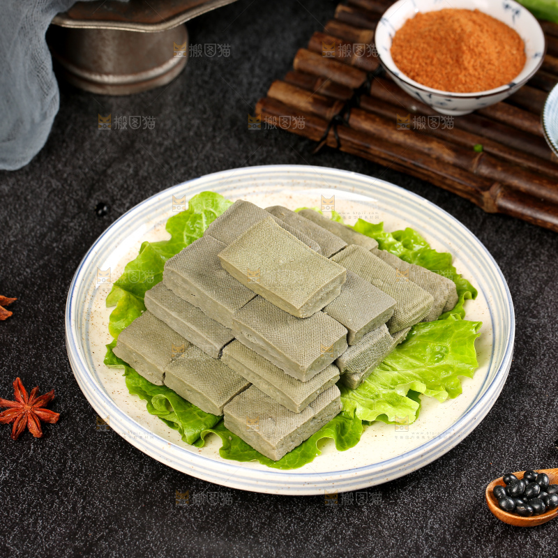 深底上的黑包浆豆腐