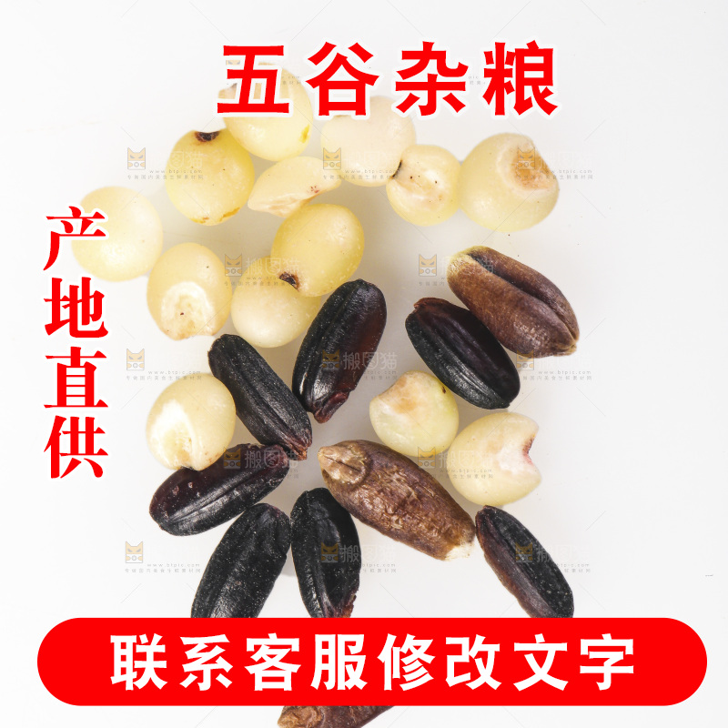 白底上的杂粮豆浆