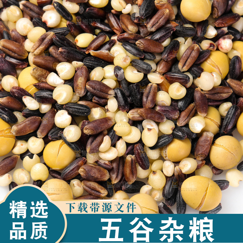 白底上的杂粮豆浆