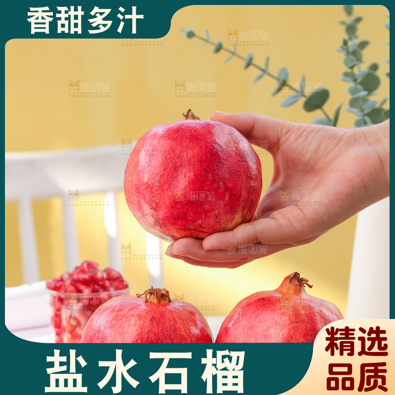 浅底上的盐水石榴