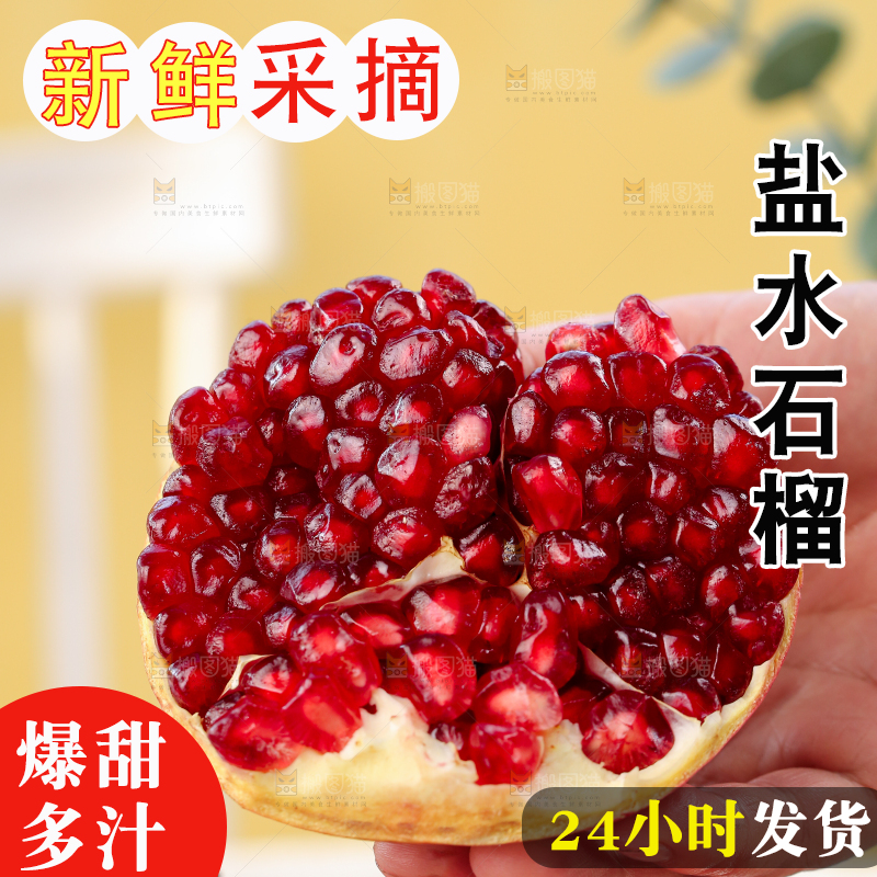 浅底上的盐水石榴