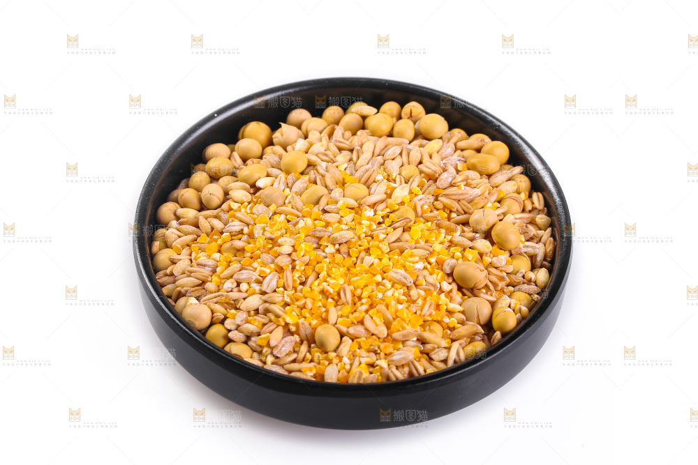 白底上的杂粮豆浆