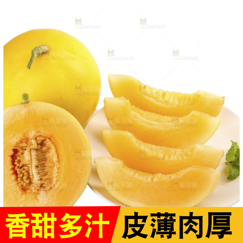 白底上的民勤蜜瓜