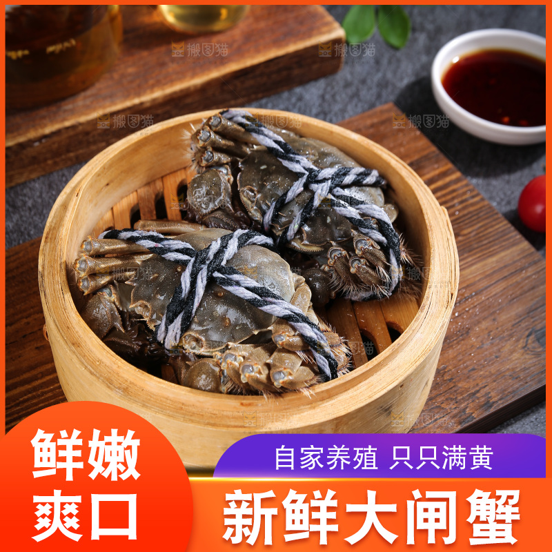 深底上的大闸蟹