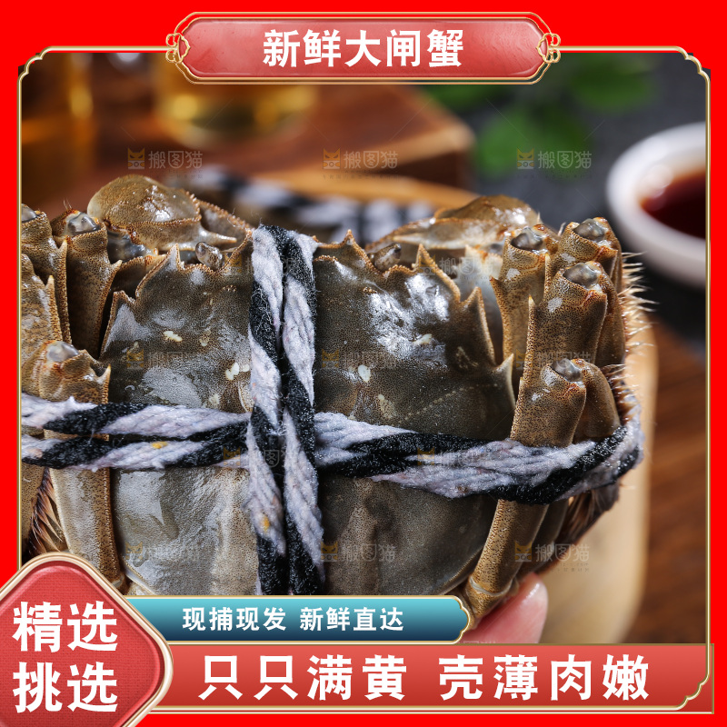 深底上的大闸蟹