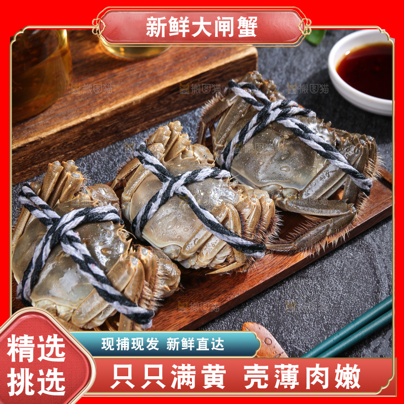 深底上的大闸蟹