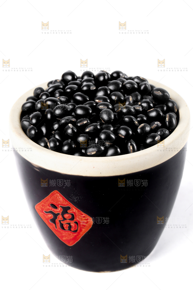 白底上的黑豆