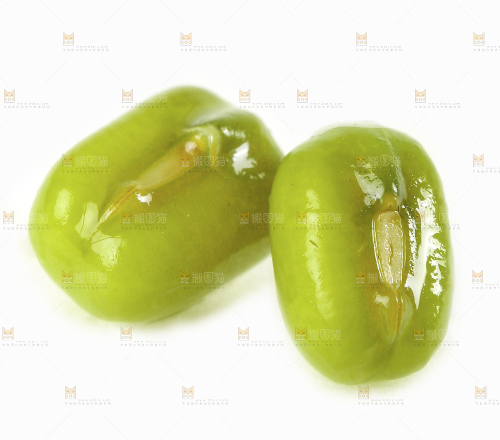 白底上的绿豆