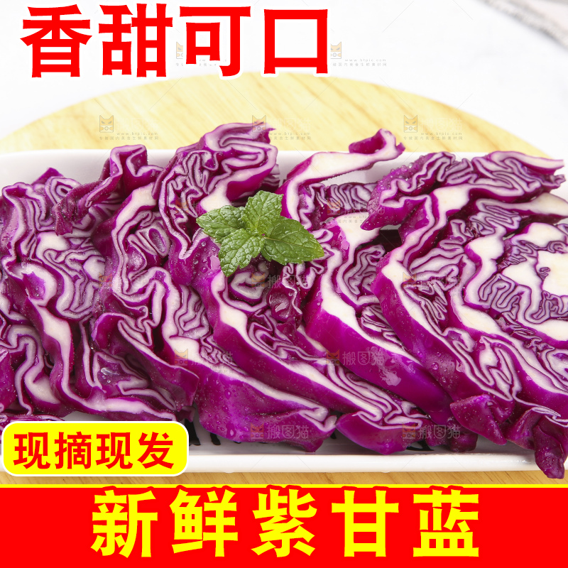 浅底上的紫甘蓝