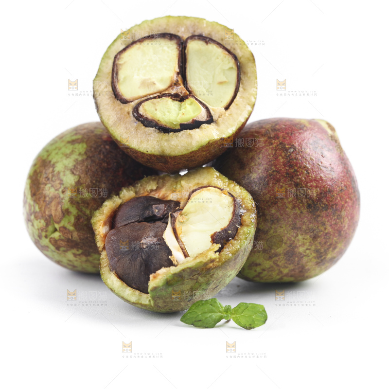 白底上的茶籽