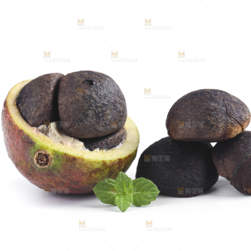 白底上的茶籽