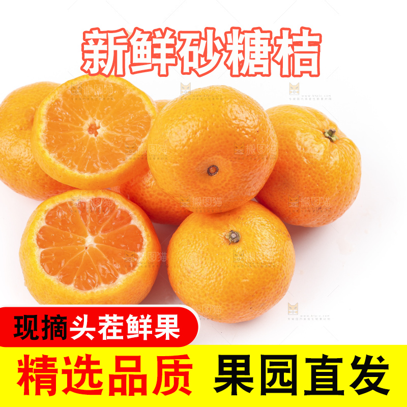 白底上的砂糖桔