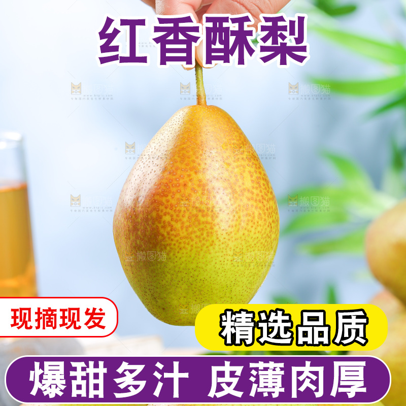 浅底上的红香酥梨