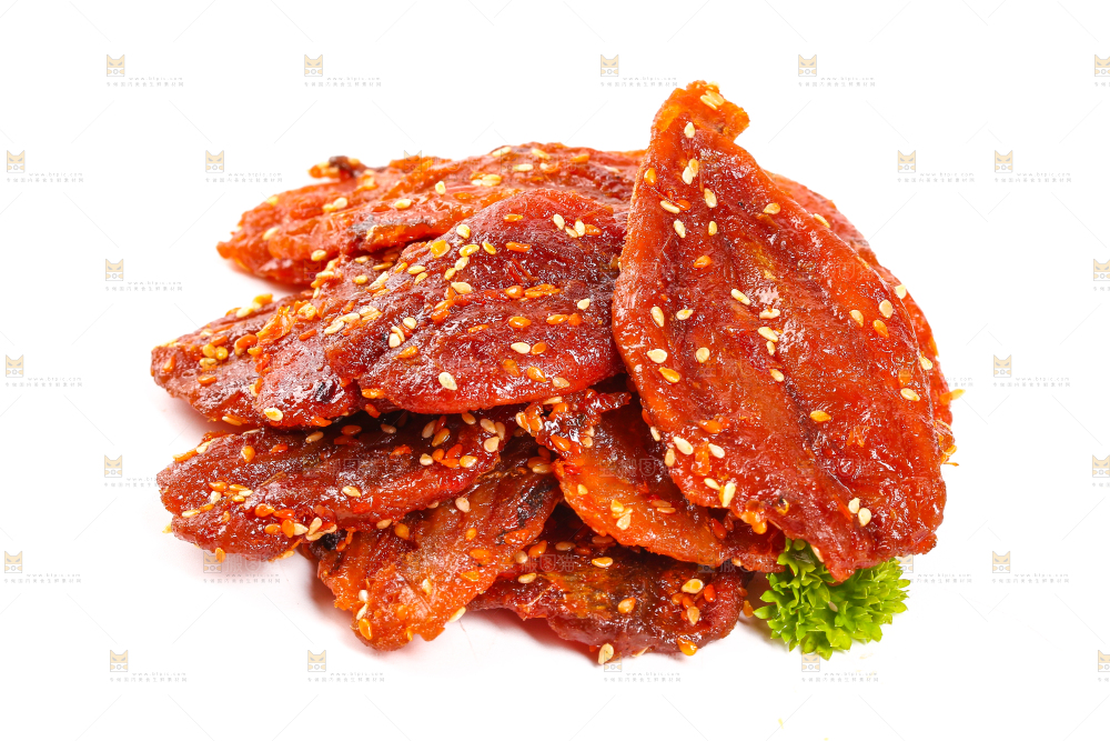 白底上的蜜汁红娘鱼