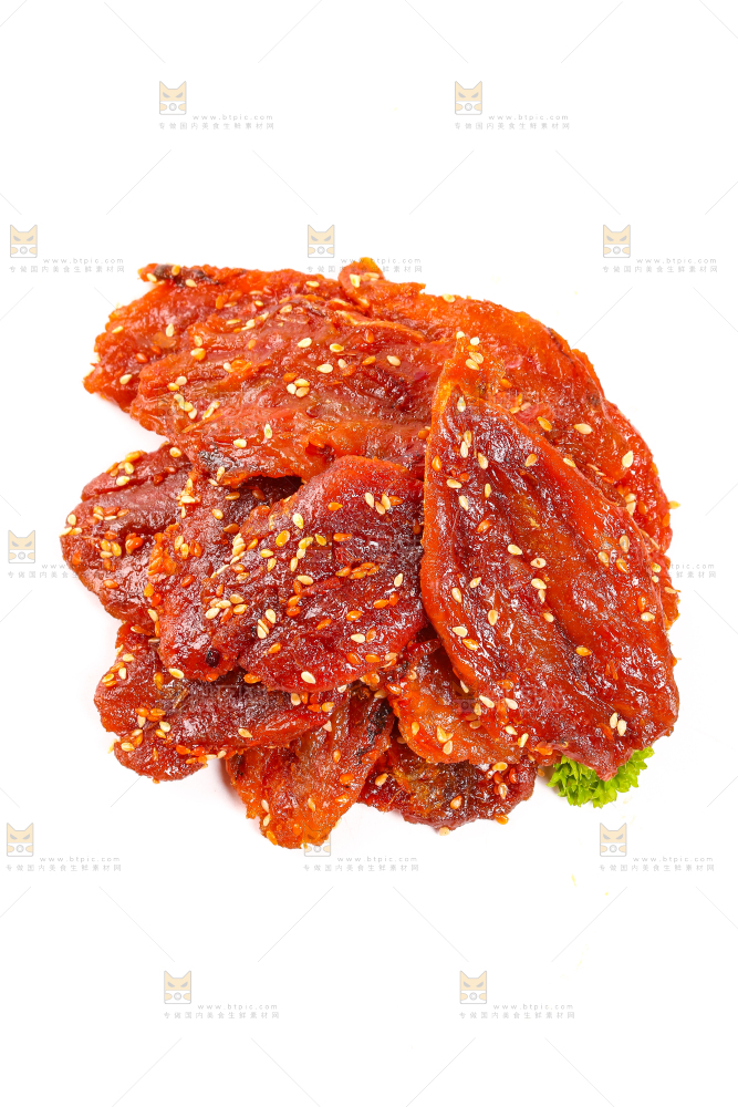 白底上的蜜汁红娘鱼