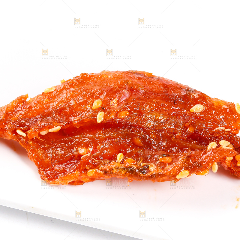 白底上的蜜汁红娘鱼
