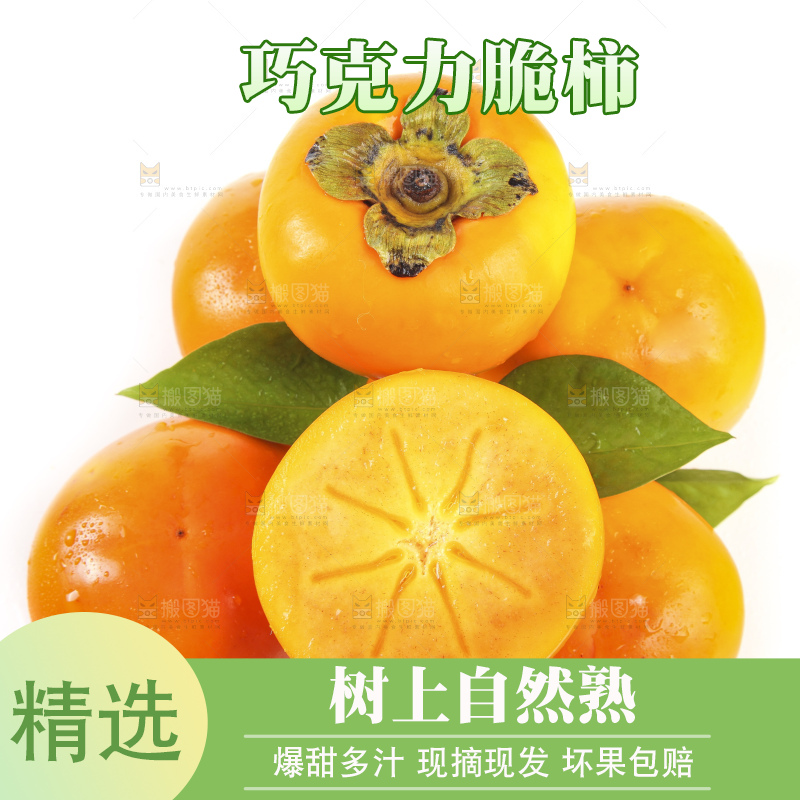 白底上的脆柿