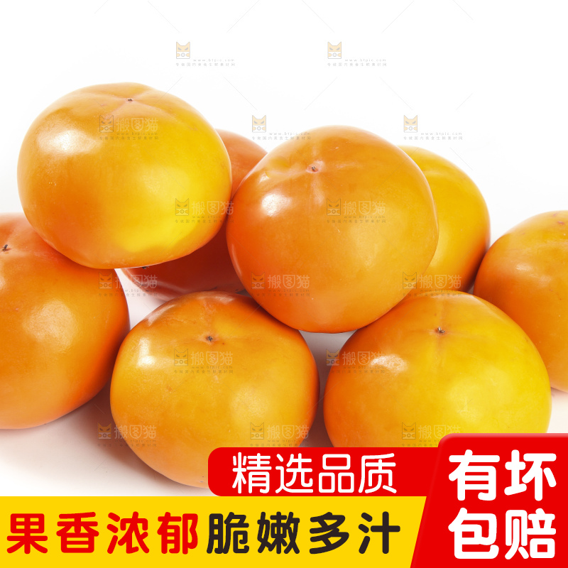 白底上的脆柿