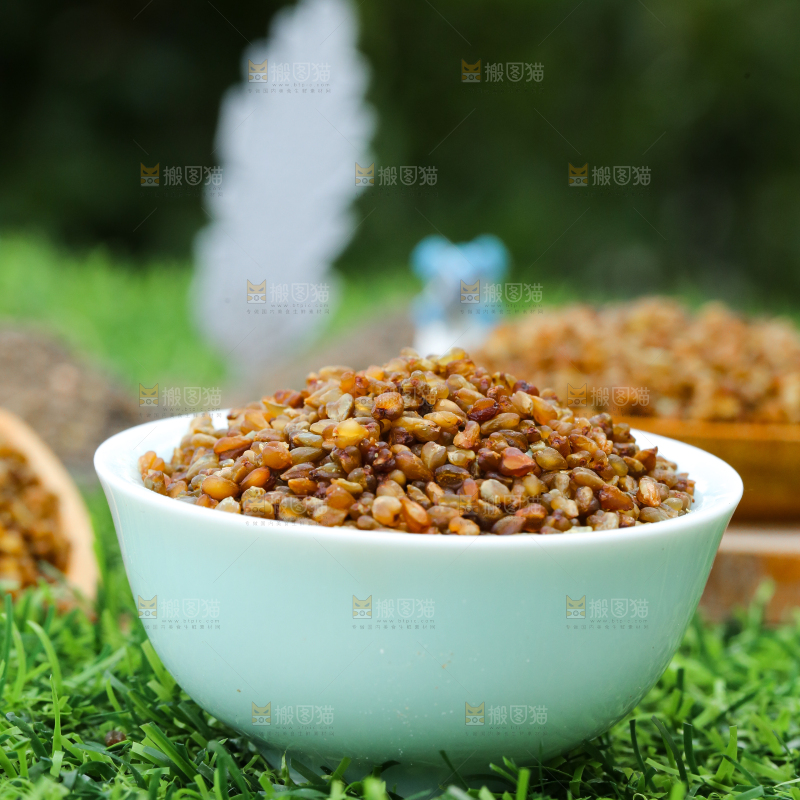草地上的黑荞麦米
