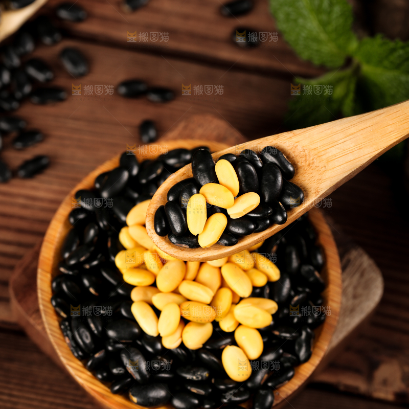 深底上的黄心黑豆