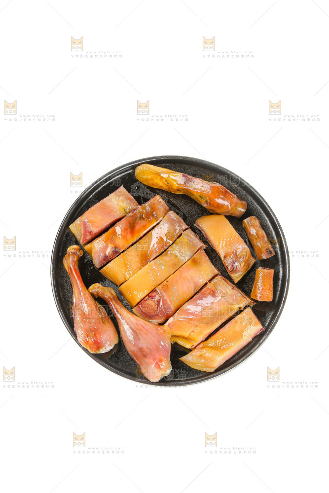 白底上的风干鸭