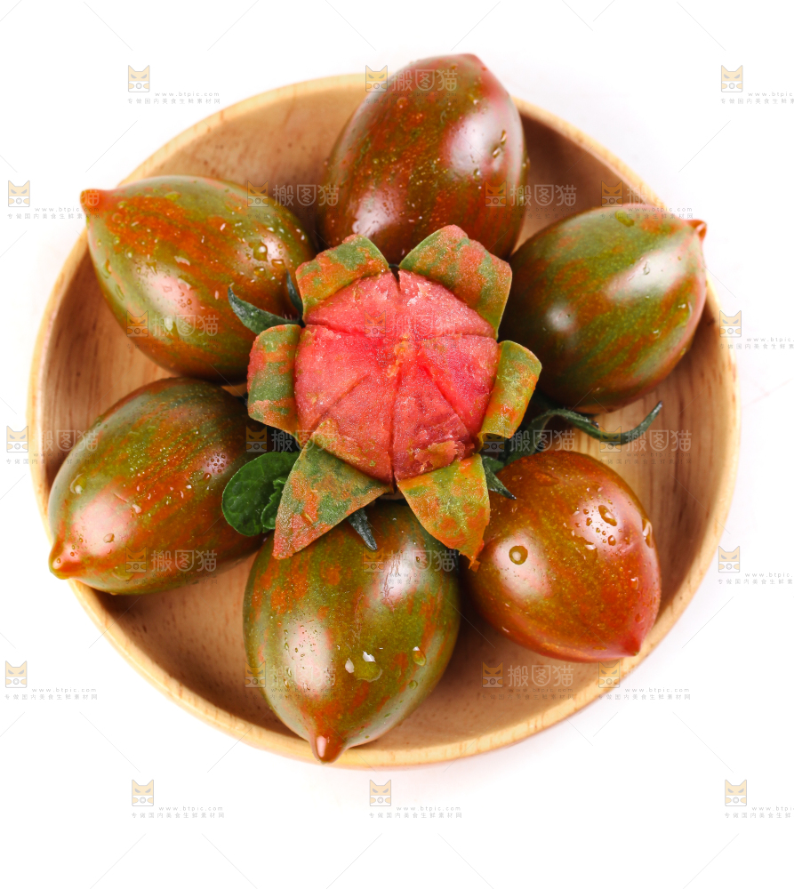 白底上的迷彩小番茄