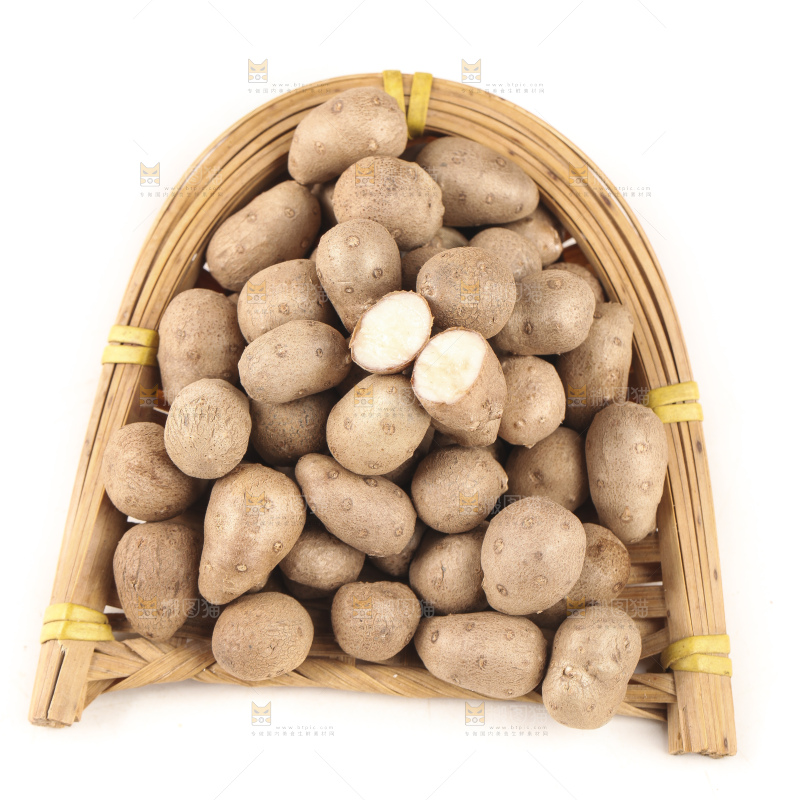 白底上的山药豆