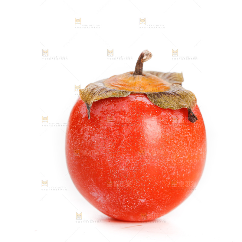 白底上的珍珠蜜柿