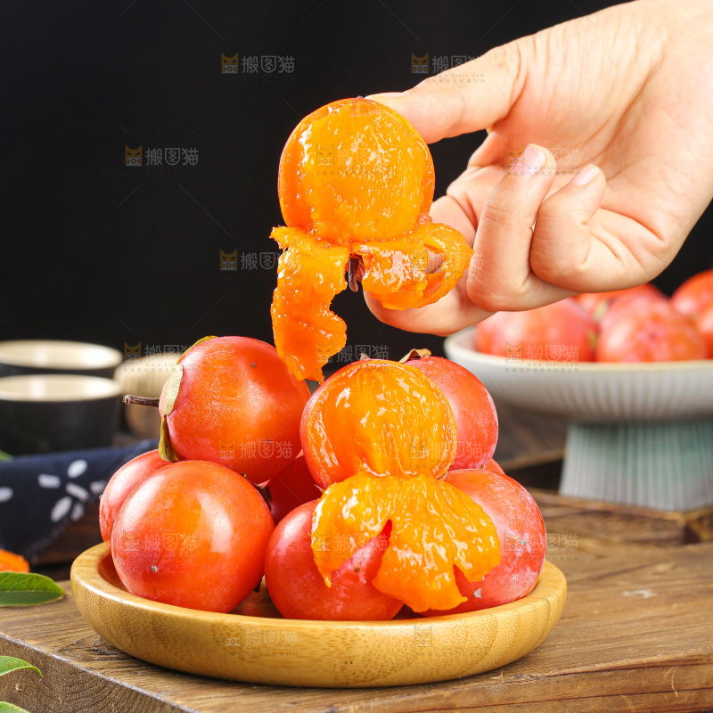 深底上的珍珠蜜柿