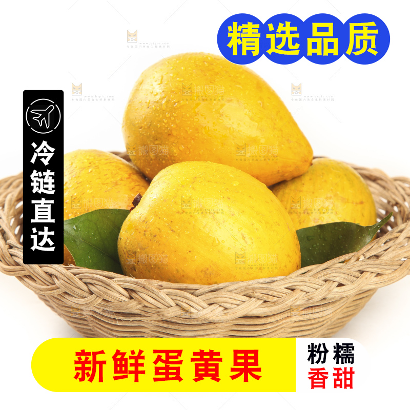 白底上的蛋黄果