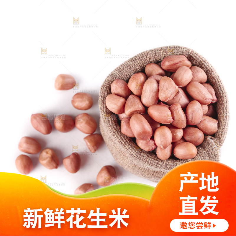 白底上的花生米