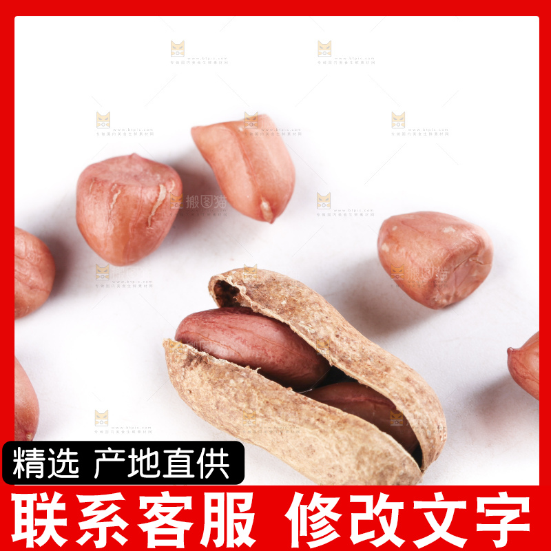 白底上的花生米