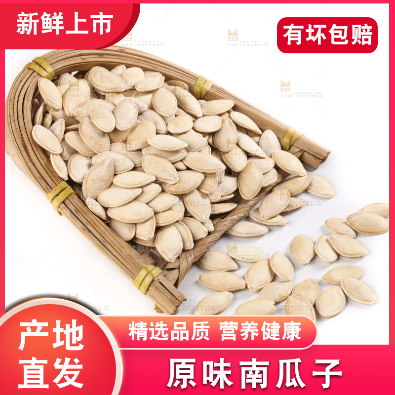 白底上的南瓜子